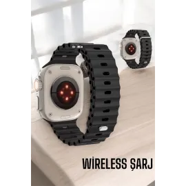 45 MM Gri Kasa Ultra Akıllı Saat Sesli Görüşme, Sağlık Takibi, Suya Dayanıklı