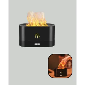 Kumandalı Alev Görünümlü Led Hava Nemlendirici Buhar Makinesi