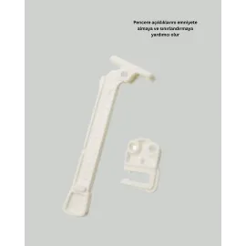 Pencere Cam Emniyet Kilidi Açılma Sınırlayıcı Set