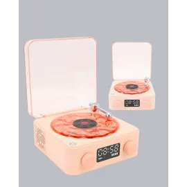 Gece Lambası Stereo Bluetooth Hoparlör Dijital Saat Su Dalgası Efektli 3-ü-1 Cihaz