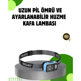 53 Modlu Süper Parlak LED Kafa Lambası Type C Şarjlı Güç Göstergeli