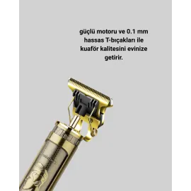 0.1 Mm Hassas Kesim Tıraş Makinesi Şarjlı Metal Gövde