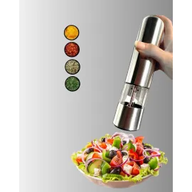 Işıklı Pilli Baharat Değirmeni Taze Ve Pratik Öğütme