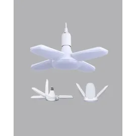 Katlanabilir 4 Kollu LED Ampül 60 Watt 6000 Lumen Beyaz Işık