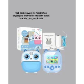 48MP Çocuk Kamera Oyun ve Müzik Destekli Termal Yazıcı