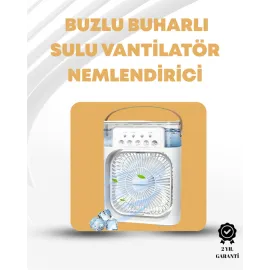 Taşınabilir 3'ü 1 Arada Mini Fan | Nemlendirici + Soğutucu + Gece Lambası