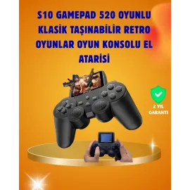 Çocuklar Ve Yetişkinler İçin Uygun 500 Oyunlu Taşınabilir Mini Retro El Konsolu