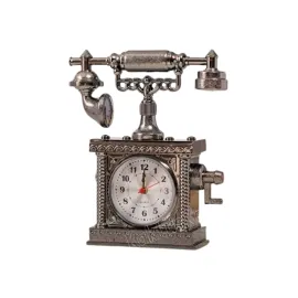 Nostaljik Telefon Tasarımlı Masa Saati Yüksek Sesli Alarm