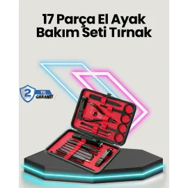 Profesyonel Paslanmaz Çelik Manikür & Pedikür Seti