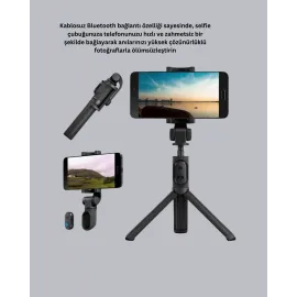 Bluetooth Selfie Çubuğu – Kablosuz, Hafif Ve Yüksek Çözünürlüklü Çekim İçin