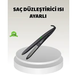 Dijital Ekranlı Isı Ayarlı Saç Düzleştirici –  Titanyum Plaka, Seyahat Dostu Tasarım