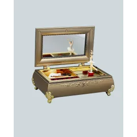 Balerinli Müzikli Takı Kutusu Piyano Tasarım Kız Çocuk Hediyelik