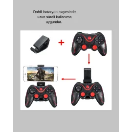 Çift Analog Joystick Ve 14 Tuşlu Bluetooth Oyun Kumandası