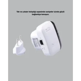 Wireless-N WiFi Repeater 300 Mbps Sinyal Güçlendirici