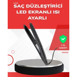Profesyonel 2025 Saç Düzleştirici Isı Ayarlı Titanyum Seramik Plakalı A Kalite Orijinal