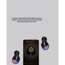 Şarj Kutulu Kablosuz Kulaklık Ergonomik Spor Seyahat Uyumlu Uzun Kullanım