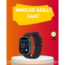 Amoled Ekran 49Mm Ultra Tasarım 3 Kordonlu Akıllı Saat