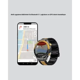 Amoled Ekran Akıllı Saat Bluetooth 5.1 Çağrı Destekli 3 Bileklikli
