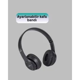 Bluetooth 5.0 Kablosuz Kulak Üstü Kulaklık | Stereo Ses ve Katlanabilir Tasarım