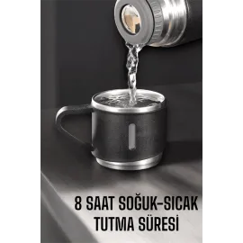 500 ml Kapasiteli Taşınabilir Basınçlı Termos Seti Günlük Kullanım için İdeal