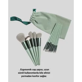 13 Parça Makyaj Fırça Seti – Ergonomik, Dökülme Yapmayan, Taşınabilir