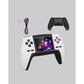 520 Klasik Oyunlu P5™ ControllerView Retro Konsol – Şarjlı, AV Giriş Destekli, Ergonomik Tasarım