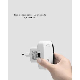2.4G WiFi Sinyal Çoğaltıcı Router Genişletici Güçlü Antenli