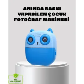 Anında Baskı Özellikli Çocuk Kamerası 48Mp 1080P Çift Lens 32Gb Destekli