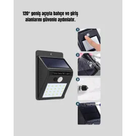 4 Modlu Solar LED Bahçe ve Garaj Lambası
