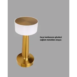 Modern Usb'li Kablosuz Masa Lambası – Minimalist Tasarım, 3 Farklı Parlaklık