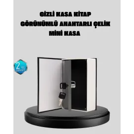 Anahtarlı Gizli Kitap Kasa – Metal İç Yapı, Kamuflajlı Sözlük Tasarım