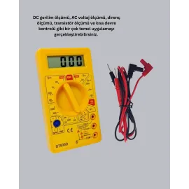 Profesyonel Dijital Multimetre Volt Amper Direnç Ölçümü