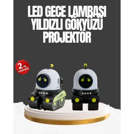 Çocuk Odası İçin Müzikli Ve Işıklı Robot Projektör