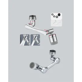 Esnek 1080° Musluk Başlığı 3 Eklemli Hareketli Su Modlu Lavabo Aparatı