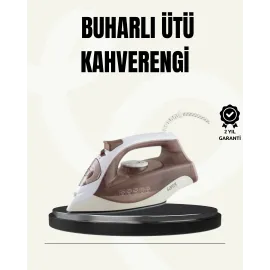 Buharlı Ütü 2200W Seramik Taban 300 ml Kahverengi Dikey Ütüleme