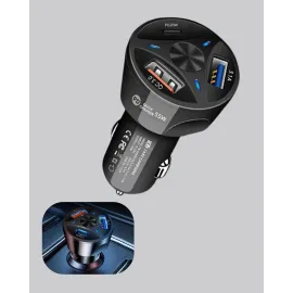 55W Hızlı Şarj Araç Çakmaklık Adaptörü QC 3.0 PD