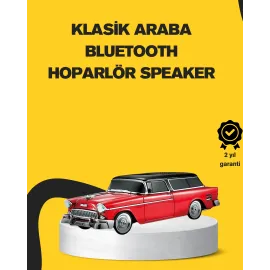 Vintage Tasarımlı Led Işıklı Bluetooth Hoparlör 10W