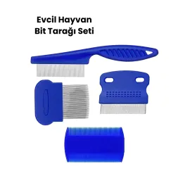 Bit, Pire ve Tüy Temizliğine Uygun Çok Amaçlı Evcil Hayvan Tarağı Seti