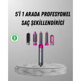 5’I 1 Arada Saç Şekillendirici Set Kuaför Düzeyinde Performans Ve Ergonomik Tasarım