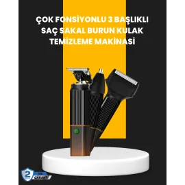 Usb-C Şarjlı 3 In 1 Erkek Bakım Cihazı – Sessiz Motorlu Saç Ve Sakal Kesme Makinesi