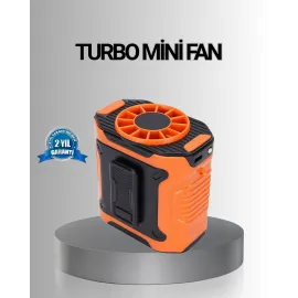 Turbo Mini Taşınabilir Fan – 100 Kademeli Dijital Hız Kontrolü Ve Type-C Şarj