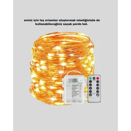 Zaman Ayarlı 8 Modlu Günışığı Perde Led Işık Usb Çalışma