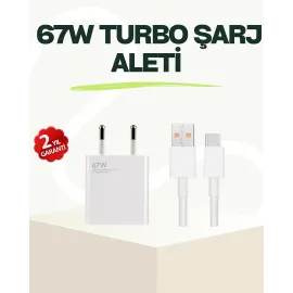 67 Watt Güçlü Çift Turbo Şarj Aleti Iphone 13 14 15 Pro Max Uyumlu
