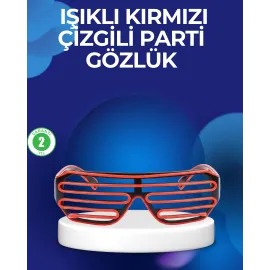 Parti Ve Festival Aksesuarı Led Işıklı Gözlük