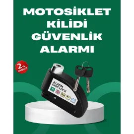 Motosiklet Scooter Bisiklet Tekerlek Disk Kilidi Alarmlı Güvenlik