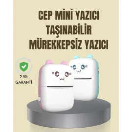Taşınabilir Mini Termal Yazıcı 200 DPI Bluetooth Bağlantılı