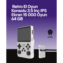 R36S 64 GB Retro Oyun Konsolu – Çoklu Emülatör Desteği, Linux Tabanlı Açık Sistem