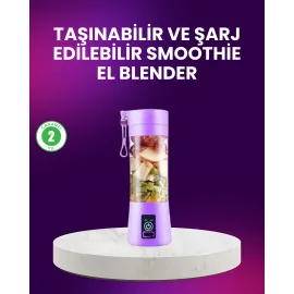 Taşınabilir Şişe Blender 380Ml Şarjlı Spor Smoothie Shake Karıştırıcı
