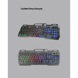 Hn01 Kulaklik + Pg-8018 Oyuncu Klavyesi Set