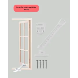 Cam Pencere Açılma Kontrol Kilidi Kolay Montaj 3’Lü